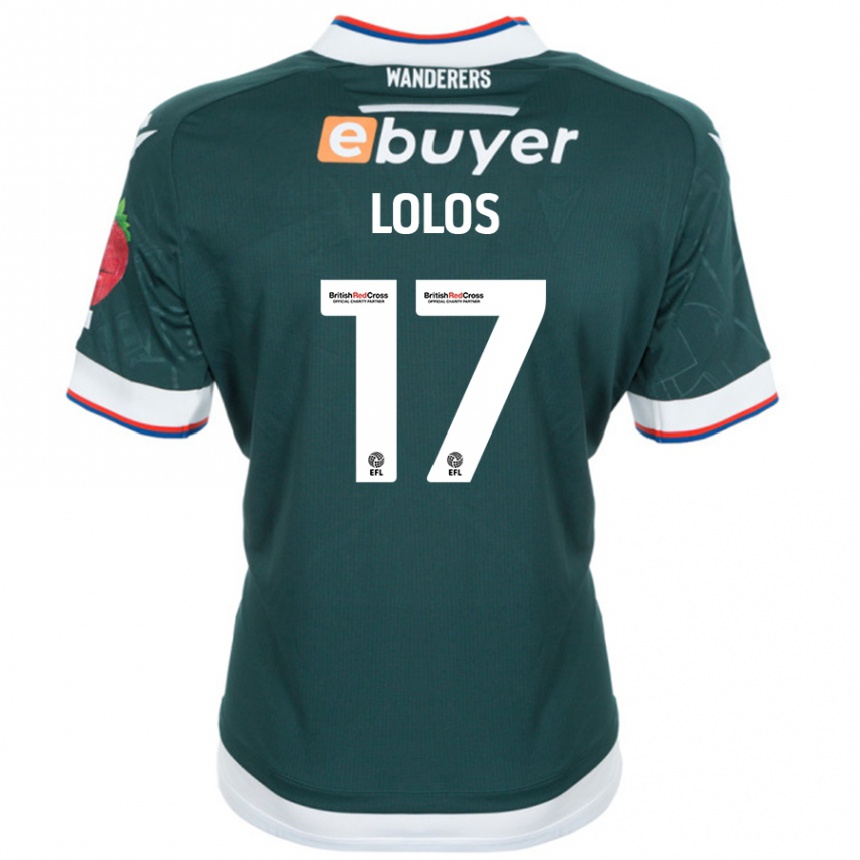 Niño Fútbol Camiseta Klaidi Lolos #17 Verde Oscuro 2ª Equipación 2024/25 Perú