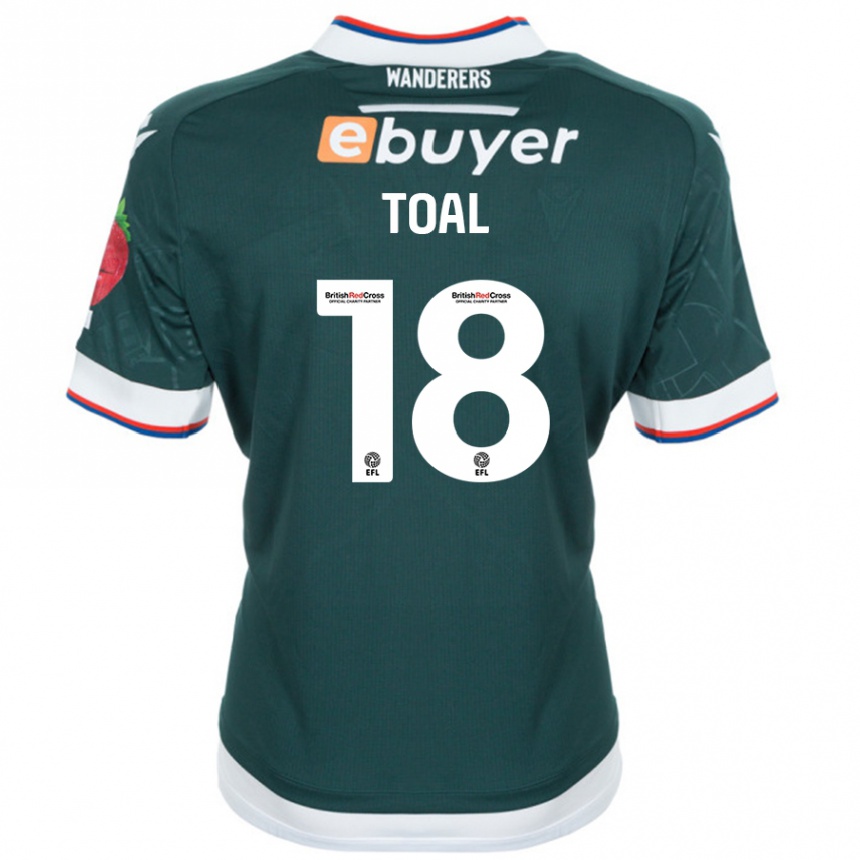 Niño Fútbol Camiseta Eoin Toal #18 Verde Oscuro 2ª Equipación 2024/25 Perú