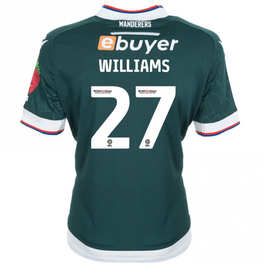 Niño Fútbol Camiseta Randell Williams #27 Verde Oscuro 2ª Equipación 2024/25 Perú