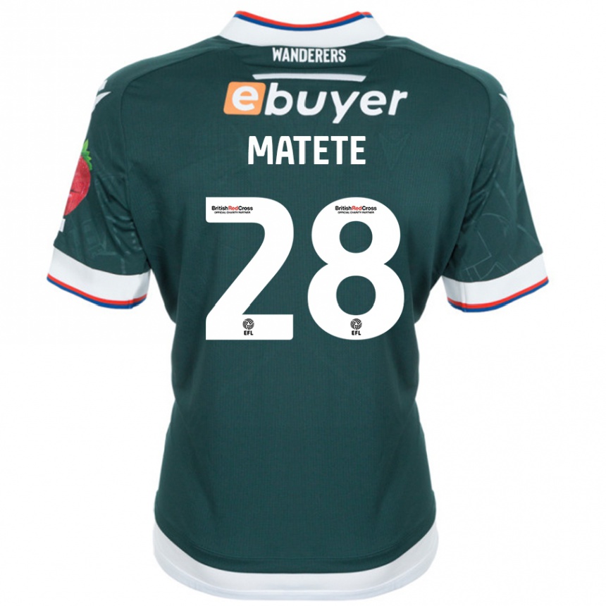 Niño Fútbol Camiseta Jay Matete #28 Verde Oscuro 2ª Equipación 2024/25 Perú