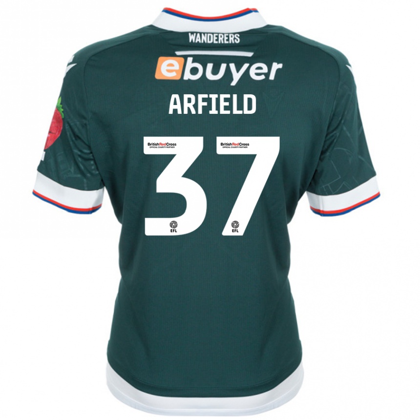 Niño Fútbol Camiseta Scott Arfield #37 Verde Oscuro 2ª Equipación 2024/25 Perú