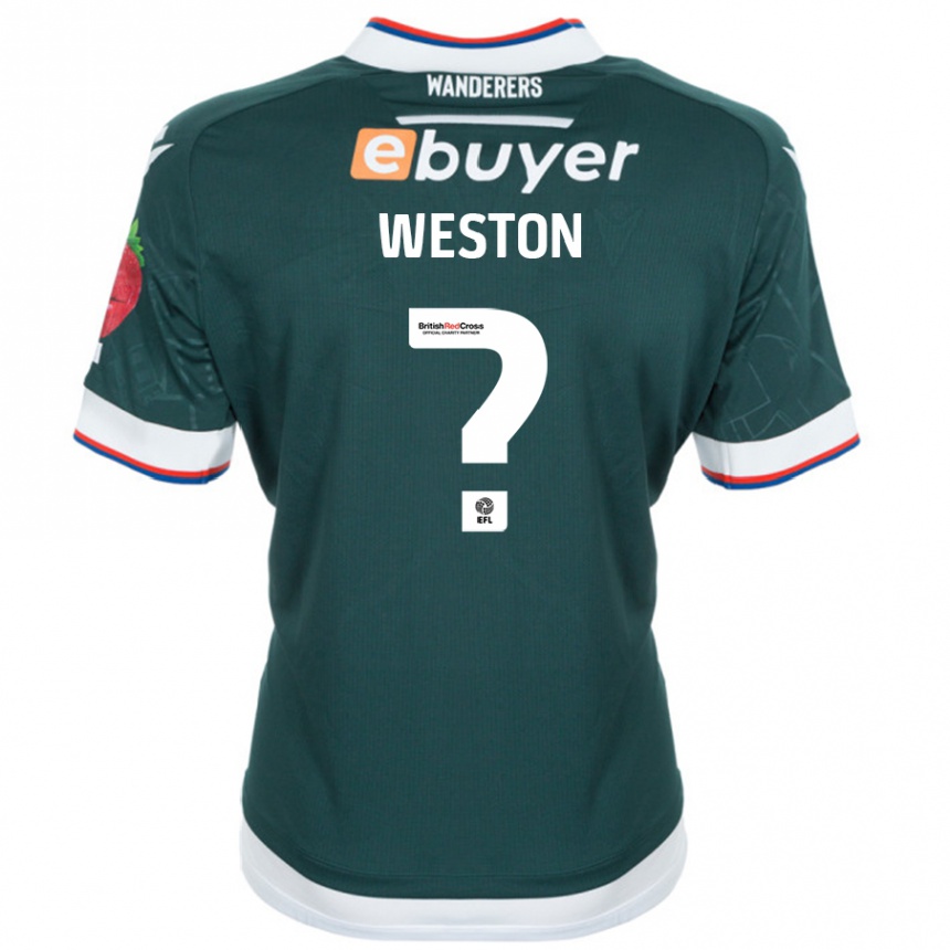 Niño Fútbol Camiseta Ajay Weston #0 Verde Oscuro 2ª Equipación 2024/25 Perú