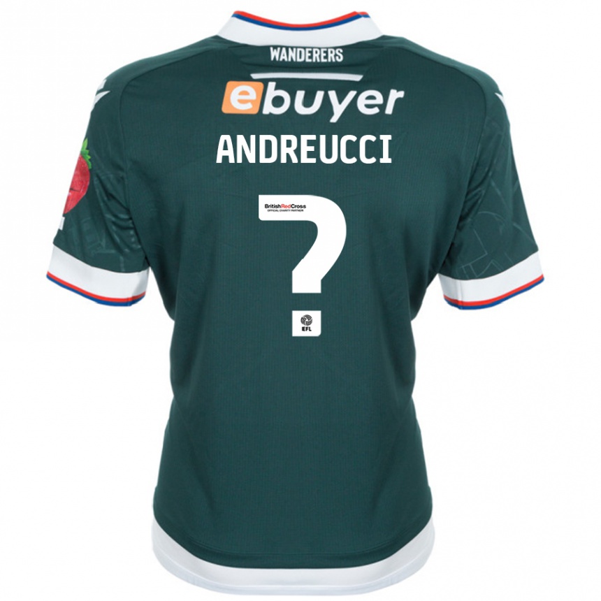 Niño Fútbol Camiseta Ben Andreucci #0 Verde Oscuro 2ª Equipación 2024/25 Perú