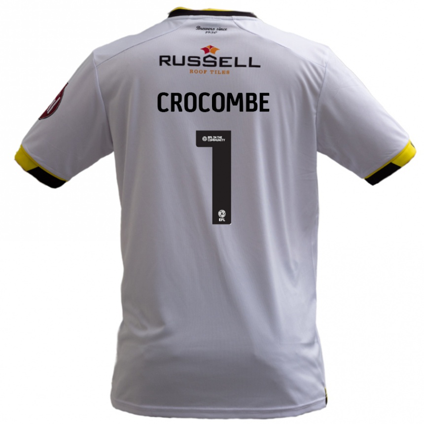 Niño Fútbol Camiseta Max Crocombe #1 Blanco 2ª Equipación 2024/25 Perú