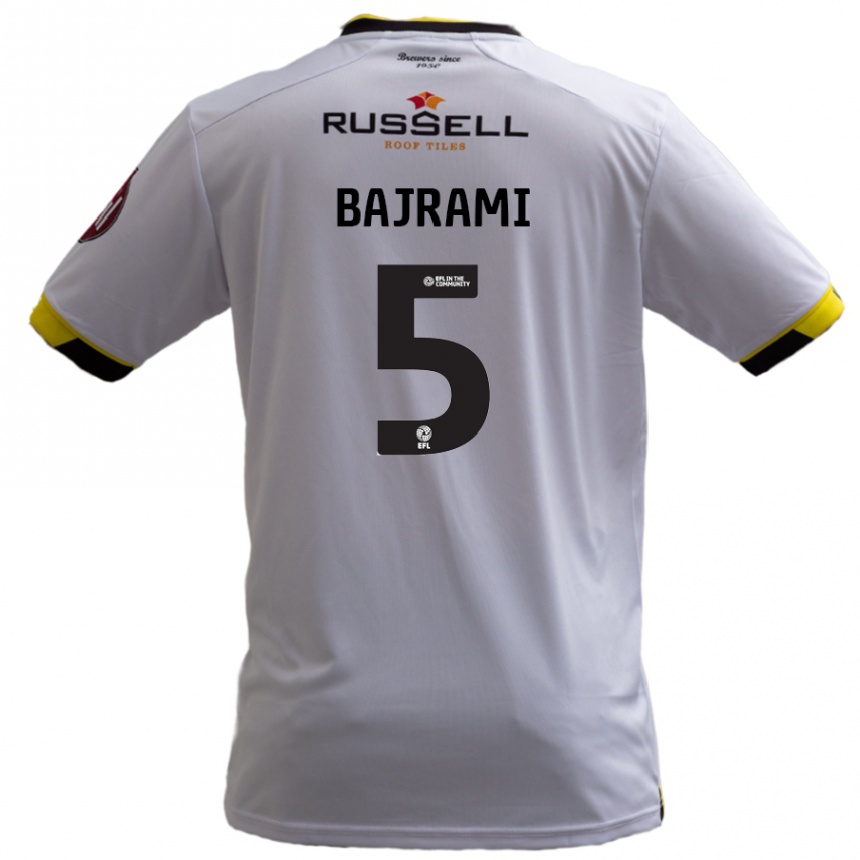 Niño Fútbol Camiseta Geraldo Bajrami #5 Blanco 2ª Equipación 2024/25 Perú