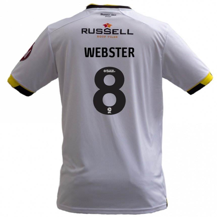 Niño Fútbol Camiseta Charlie Webster #8 Blanco 2ª Equipación 2024/25 Perú