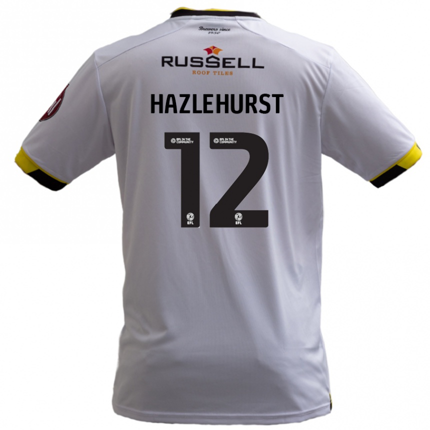 Niño Fútbol Camiseta Jack Hazlehurst #12 Blanco 2ª Equipación 2024/25 Perú