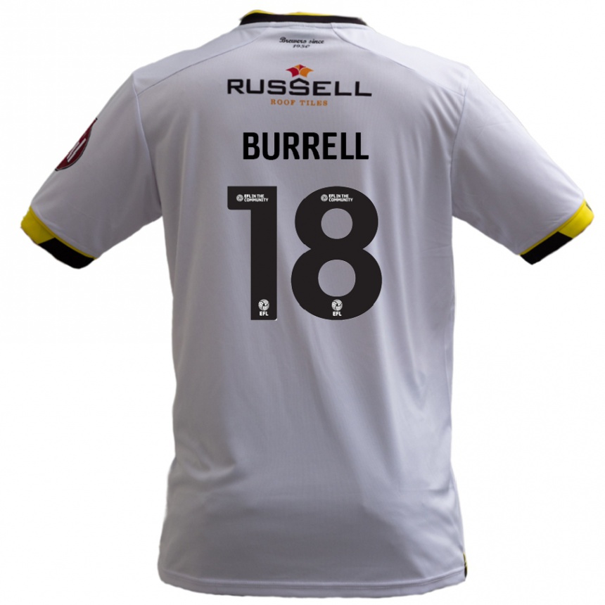 Niño Fútbol Camiseta Rumarn Burrell #18 Blanco 2ª Equipación 2024/25 Perú