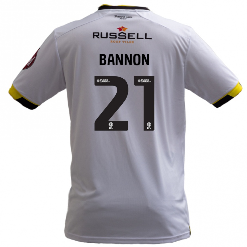 Niño Fútbol Camiseta Alex Bannon #21 Blanco 2ª Equipación 2024/25 Perú