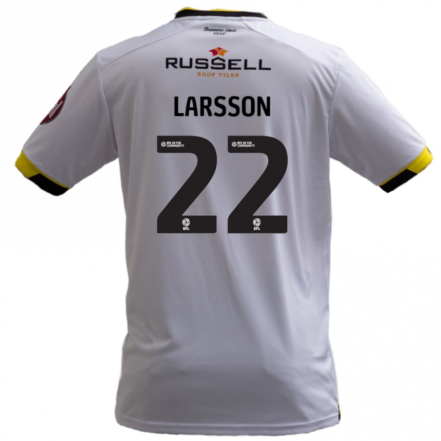 Niño Fútbol Camiseta Julian Larsson #22 Blanco 2ª Equipación 2024/25 Perú