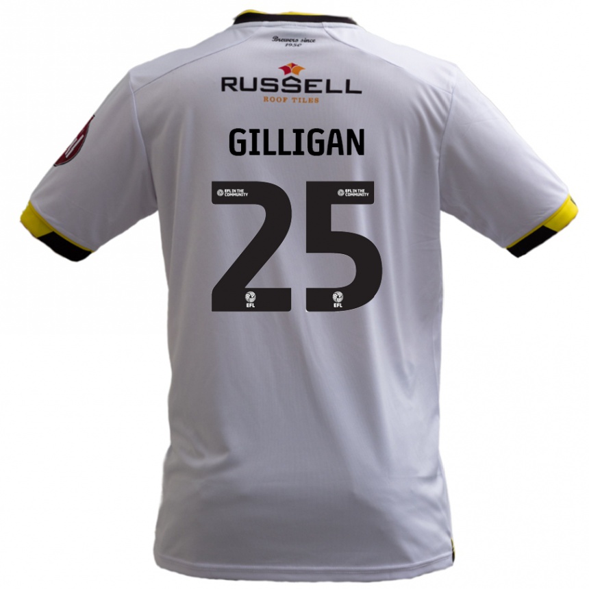 Niño Fútbol Camiseta Ciaran Gilligan #25 Blanco 2ª Equipación 2024/25 Perú