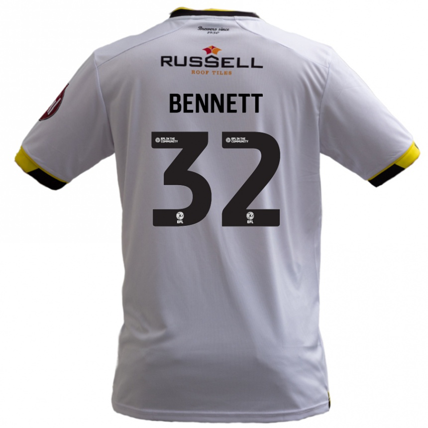 Niño Fútbol Camiseta Mason Bennett #32 Blanco 2ª Equipación 2024/25 Perú