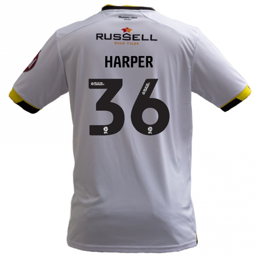 Niño Fútbol Camiseta Rekeem Harper #36 Blanco 2ª Equipación 2024/25 Perú