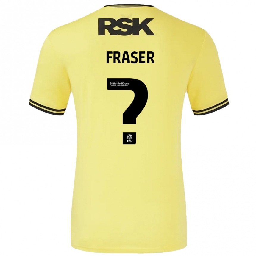 Niño Fútbol Camiseta Scott Fraser #0 Amarillo Negro 2ª Equipación 2024/25 Perú