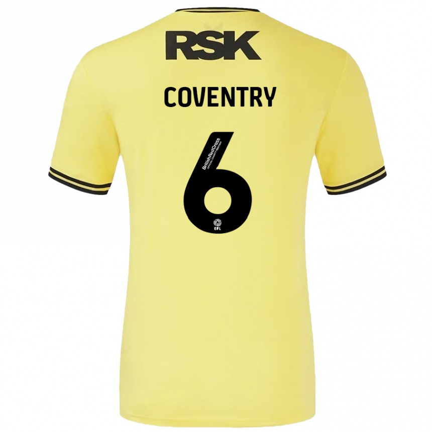 Niño Fútbol Camiseta Conor Coventry #6 Amarillo Negro 2ª Equipación 2024/25 Perú