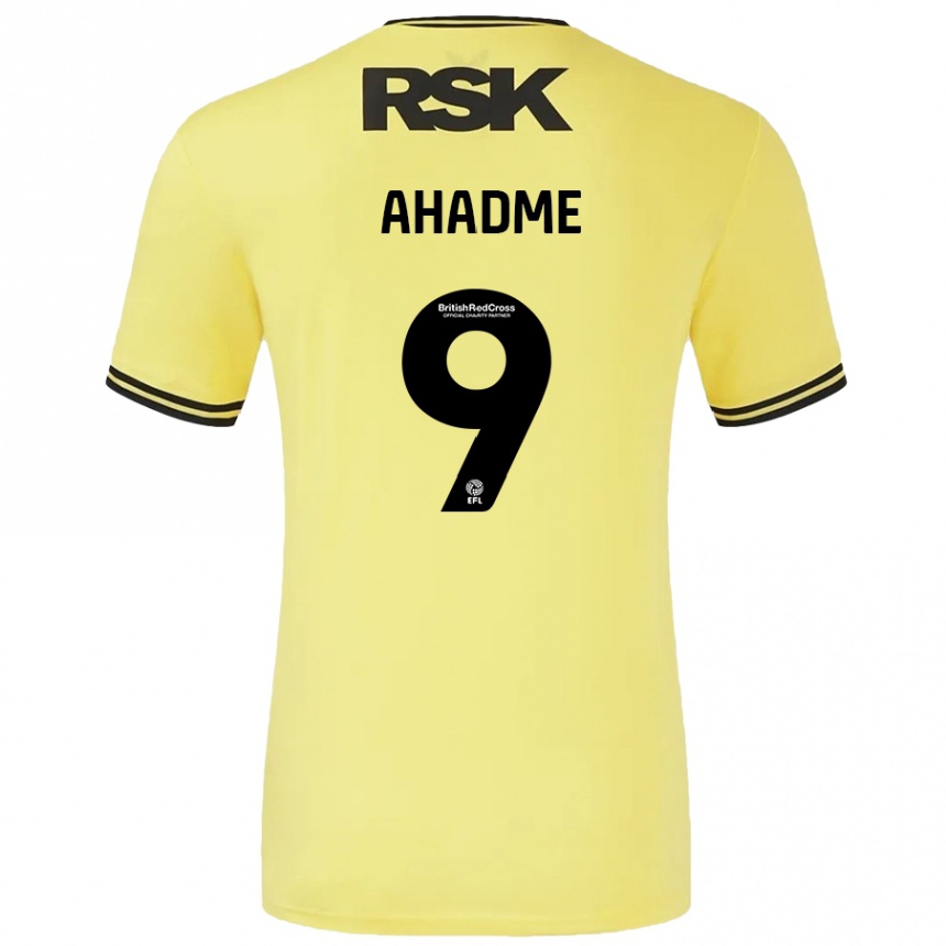 Niño Fútbol Camiseta Gassan Ahadme #9 Amarillo Negro 2ª Equipación 2024/25 Perú