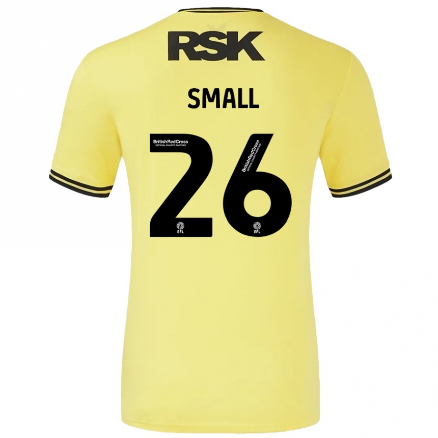 Niño Fútbol Camiseta Thierry Small #26 Amarillo Negro 2ª Equipación 2024/25 Perú