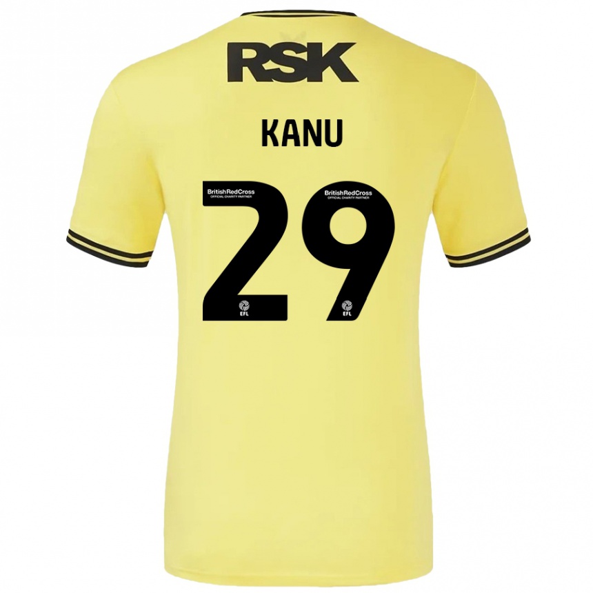 Niño Fútbol Camiseta Daniel Kanu #29 Amarillo Negro 2ª Equipación 2024/25 Perú