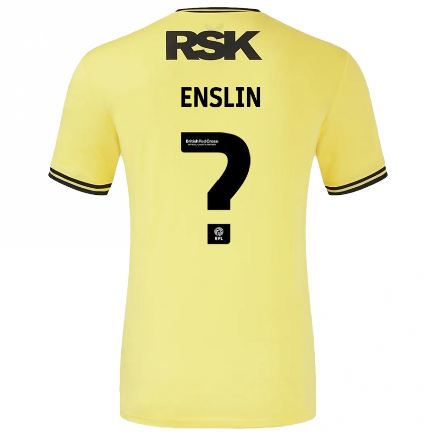 Niño Fútbol Camiseta Kai Enslin #0 Amarillo Negro 2ª Equipación 2024/25 Perú