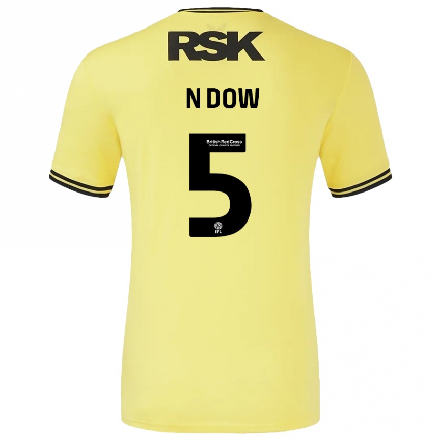 Niño Fútbol Camiseta Elisha N'dow #5 Amarillo Negro 2ª Equipación 2024/25 Perú