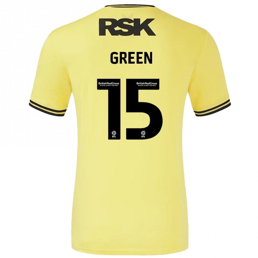 Niño Fútbol Camiseta Kayleigh Green #15 Amarillo Negro 2ª Equipación 2024/25 Perú