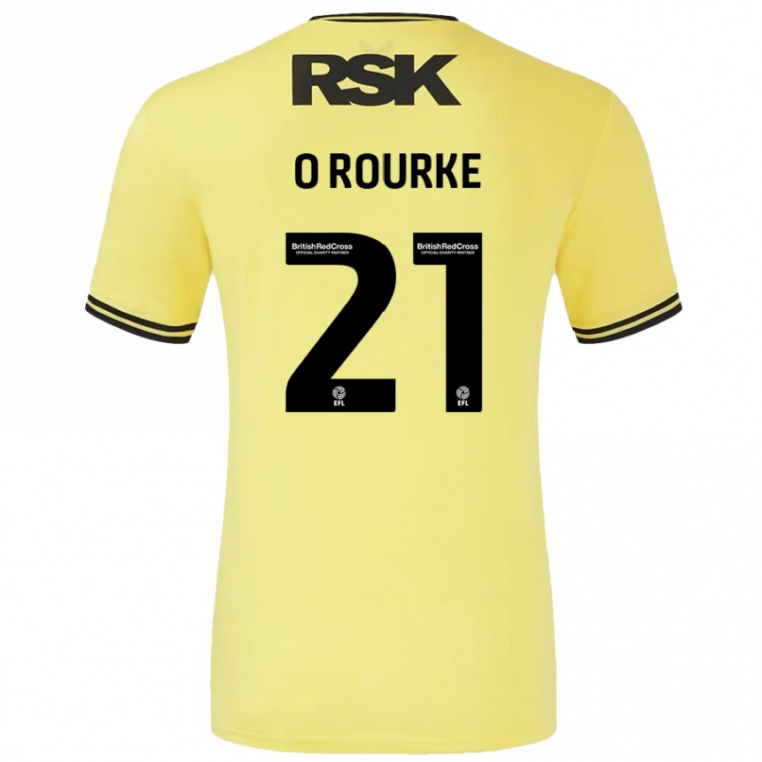 Niño Fútbol Camiseta Sophie O'rourke #21 Amarillo Negro 2ª Equipación 2024/25 Perú