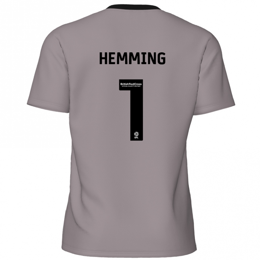 Niño Fútbol Camiseta Zach Hemming #1 Gris 2ª Equipación 2024/25 Perú