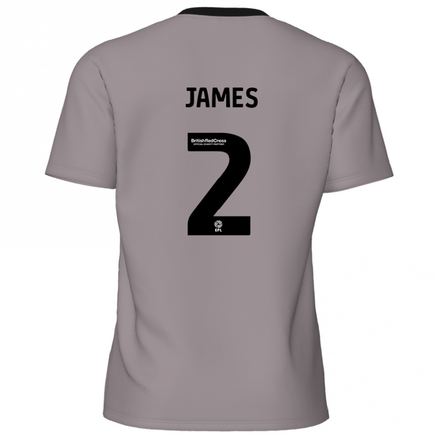 Niño Fútbol Camiseta Tom James #2 Gris 2ª Equipación 2024/25 Perú