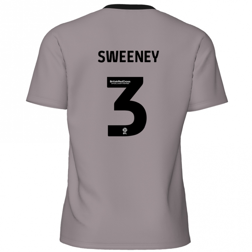 Niño Fútbol Camiseta Jayden Sweeney #3 Gris 2ª Equipación 2024/25 Perú