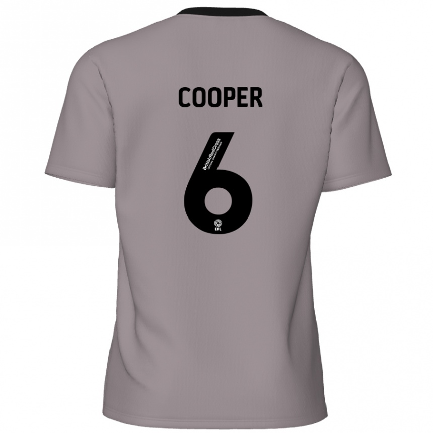 Niño Fútbol Camiseta Brandon Cooper #6 Gris 2ª Equipación 2024/25 Perú