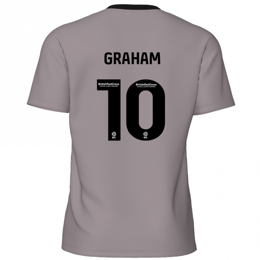 Niño Fútbol Camiseta Jordan Graham #10 Gris 2ª Equipación 2024/25 Perú