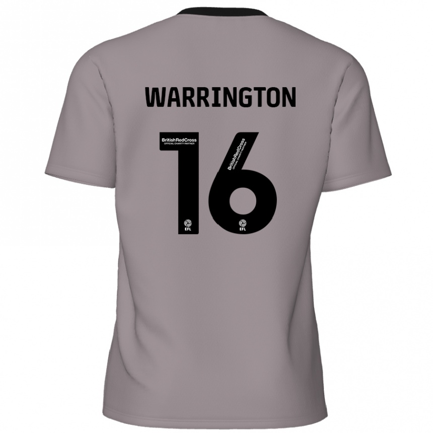 Niño Fútbol Camiseta Lewis Warrington #16 Gris 2ª Equipación 2024/25 Perú