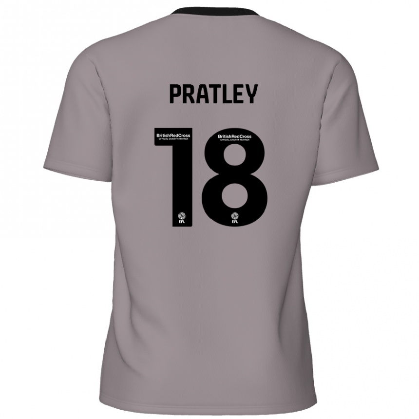 Niño Fútbol Camiseta Darren Pratley #18 Gris 2ª Equipación 2024/25 Perú