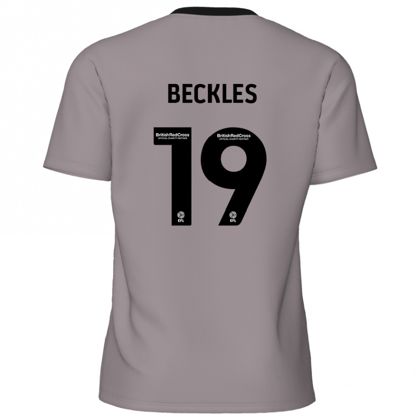 Niño Fútbol Camiseta Omar Beckles #19 Gris 2ª Equipación 2024/25 Perú