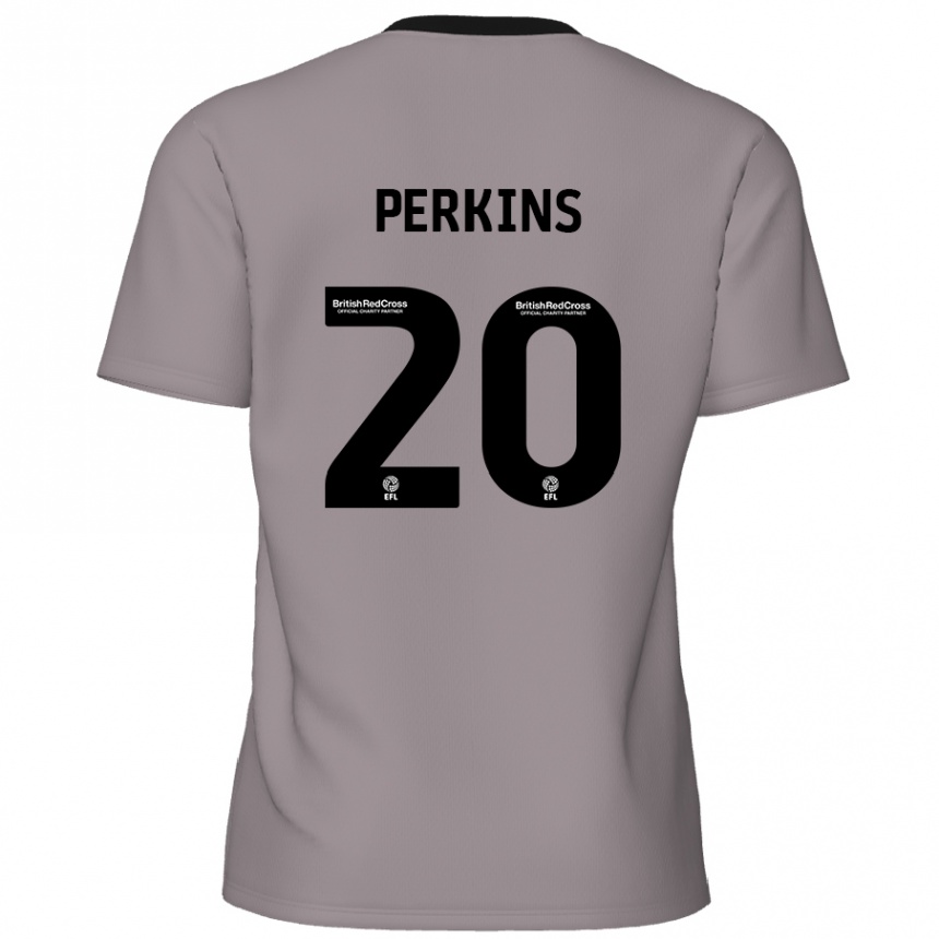 Niño Fútbol Camiseta Sonny Perkins #20 Gris 2ª Equipación 2024/25 Perú