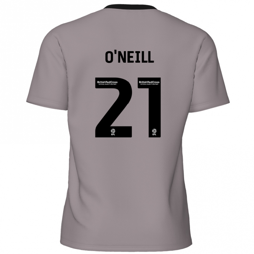 Niño Fútbol Camiseta Ollie O'neill #21 Gris 2ª Equipación 2024/25 Perú