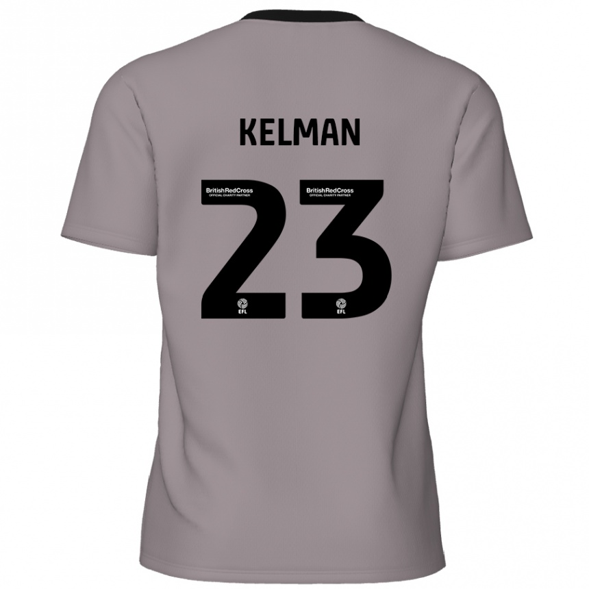 Niño Fútbol Camiseta Charlie Kelman #23 Gris 2ª Equipación 2024/25 Perú