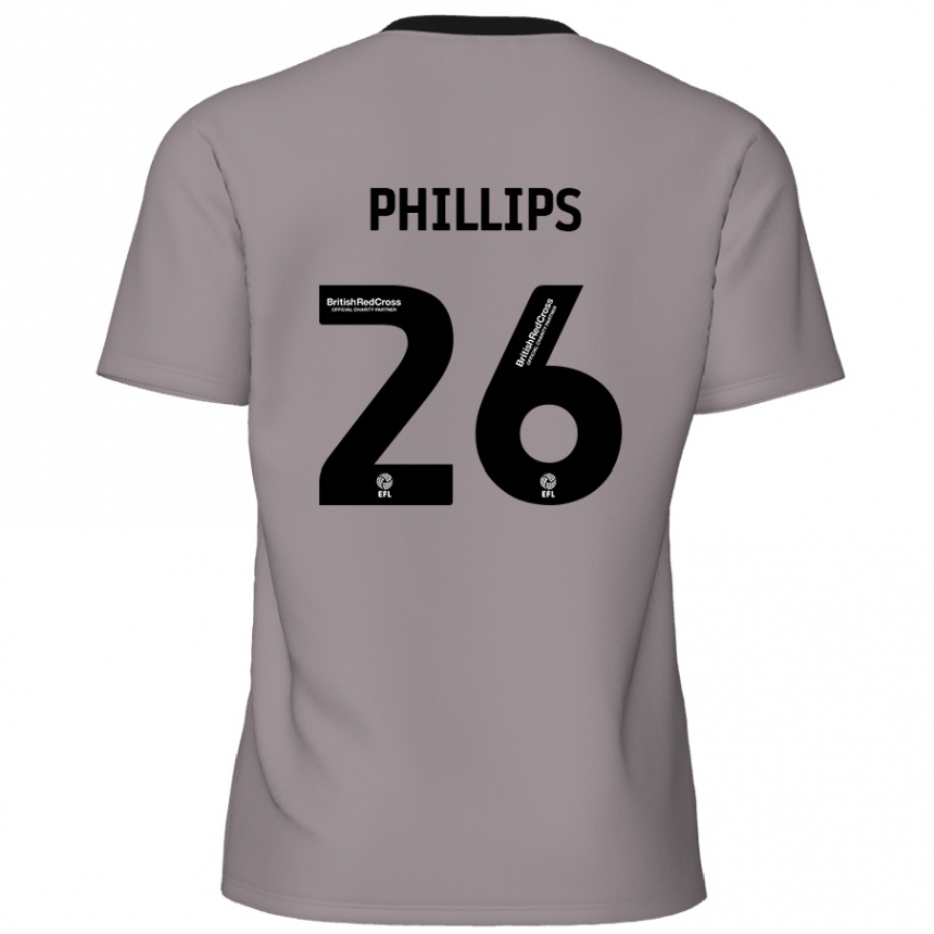 Niño Fútbol Camiseta Noah Phillips #26 Gris 2ª Equipación 2024/25 Perú