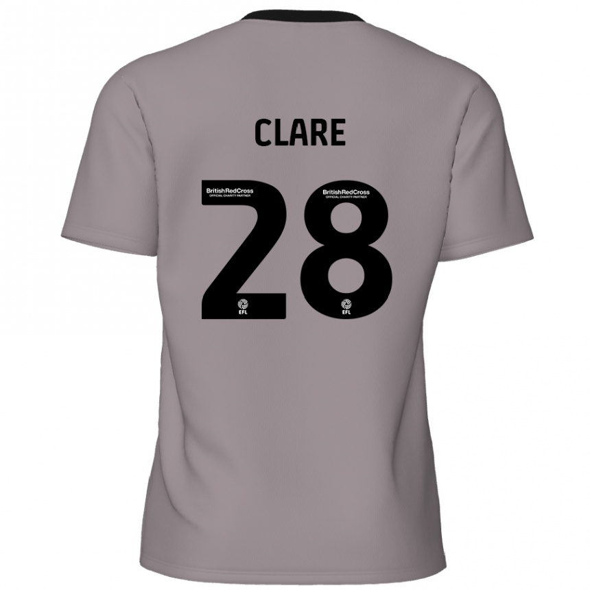 Niño Fútbol Camiseta Sean Clare #28 Gris 2ª Equipación 2024/25 Perú