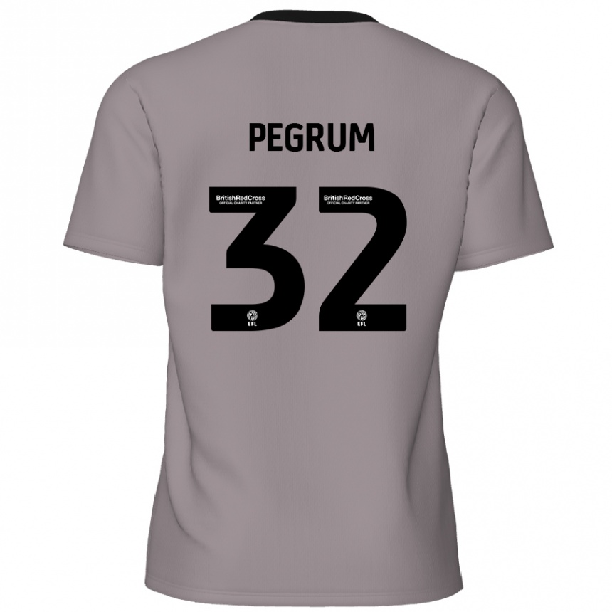 Niño Fútbol Camiseta Charlie Pegrum #32 Gris 2ª Equipación 2024/25 Perú