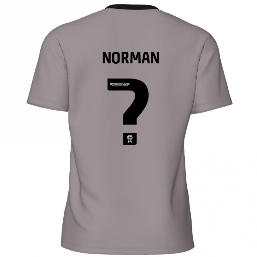 Niño Fútbol Camiseta Freddie Norman #0 Gris 2ª Equipación 2024/25 Perú