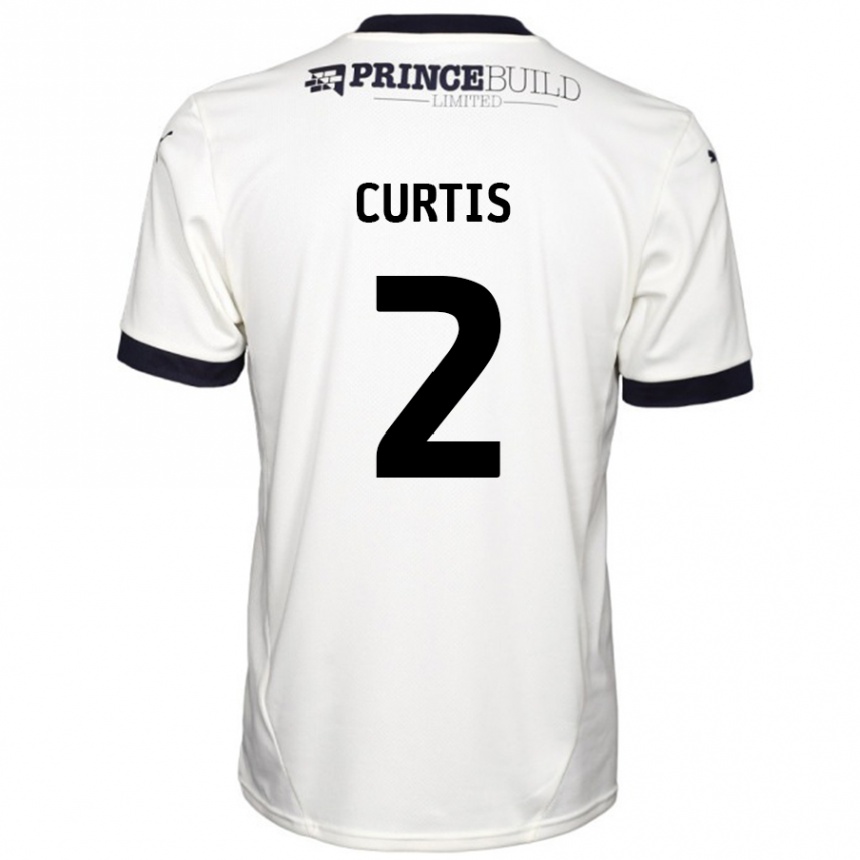 Niño Fútbol Camiseta Sam Curtis #2 Blanquecino Negro 2ª Equipación 2024/25 Perú