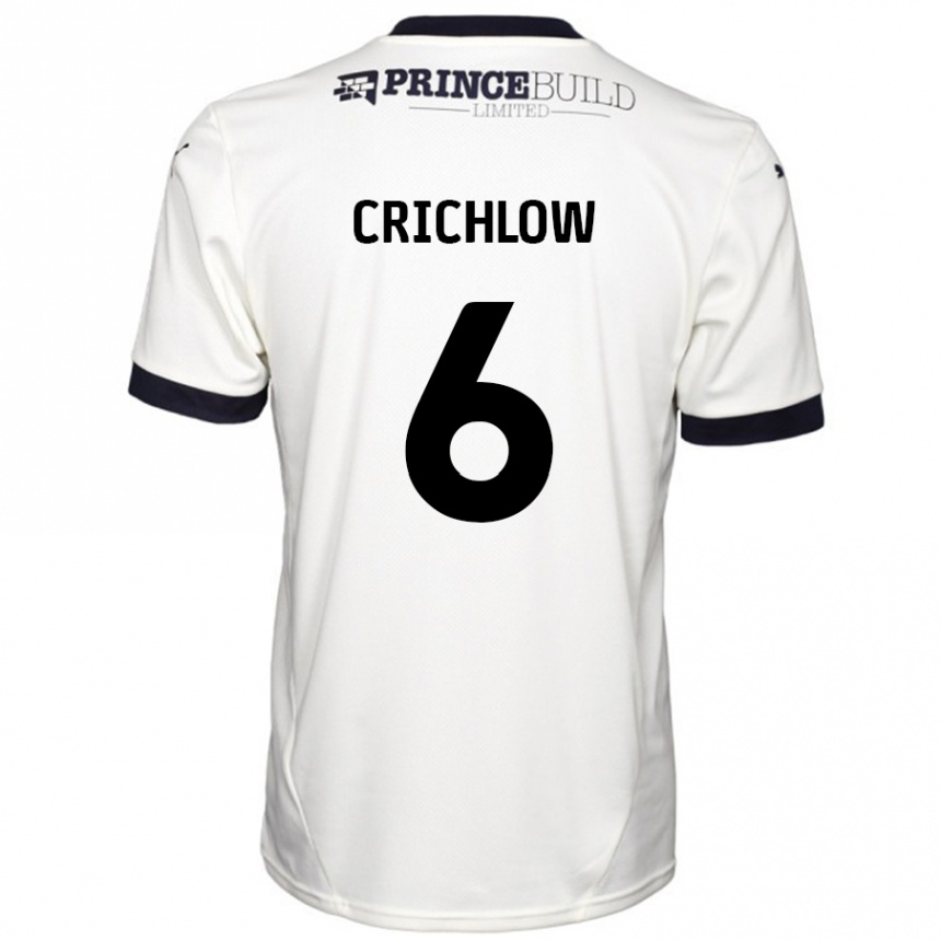 Niño Fútbol Camiseta Romoney Crichlow #6 Blanquecino Negro 2ª Equipación 2024/25 Perú