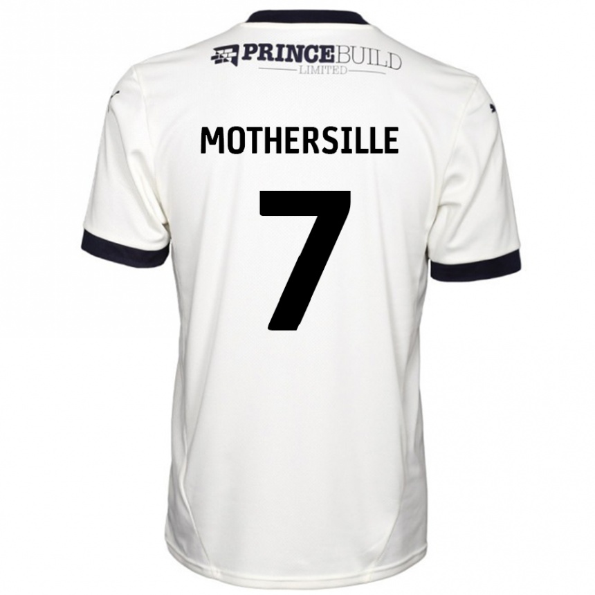 Niño Fútbol Camiseta Malik Mothersille #7 Blanquecino Negro 2ª Equipación 2024/25 Perú