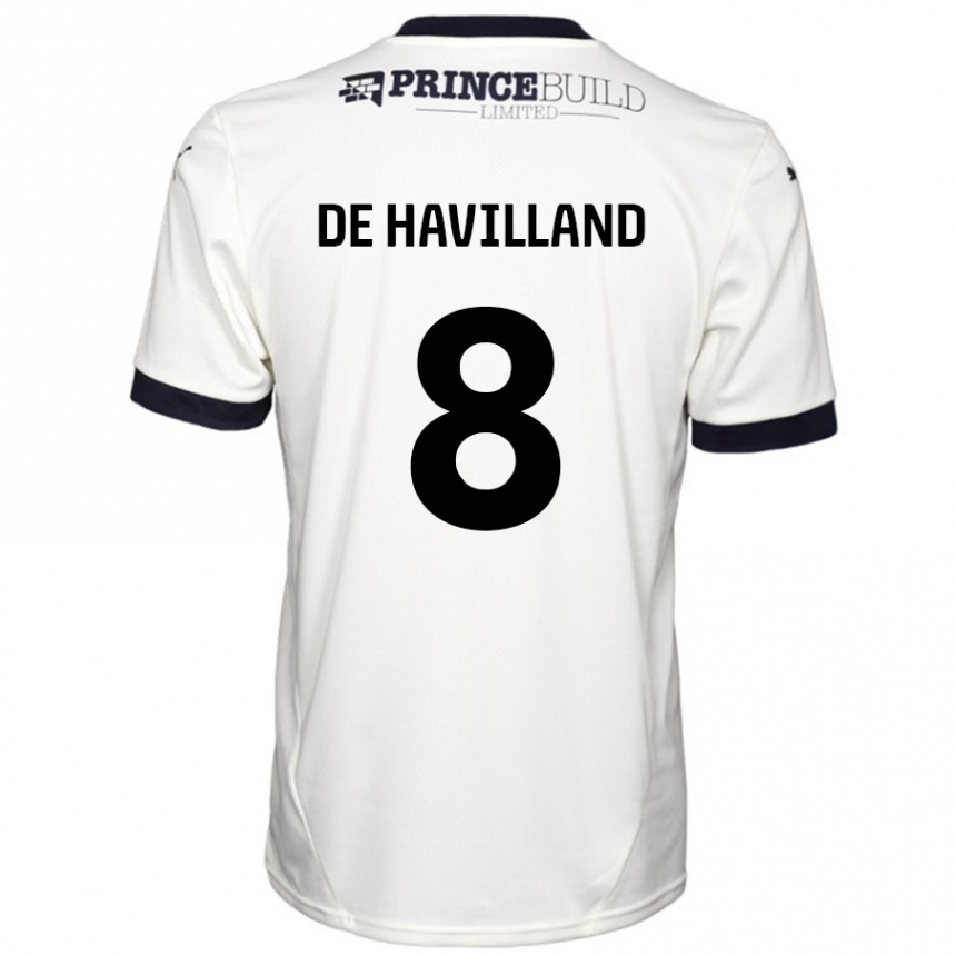 Niño Fútbol Camiseta Ryan De Havilland #8 Blanquecino Negro 2ª Equipación 2024/25 Perú