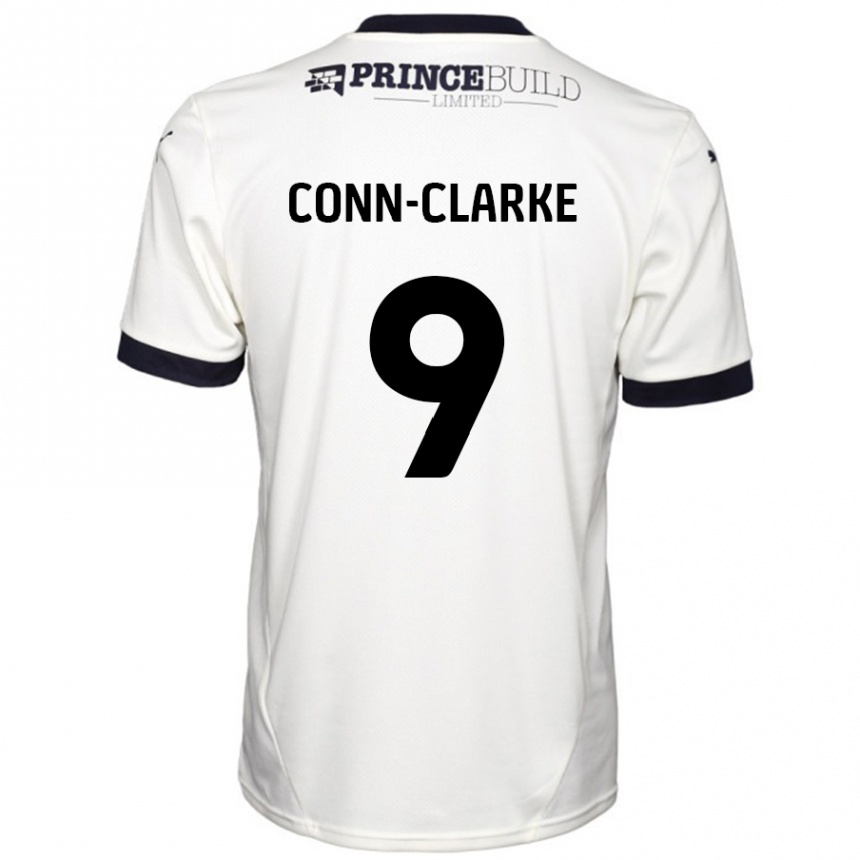 Niño Fútbol Camiseta Chris Conn-Clarke #9 Blanquecino Negro 2ª Equipación 2024/25 Perú