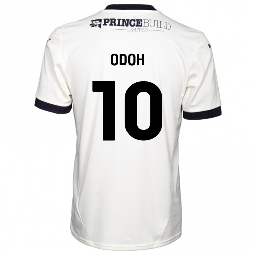 Niño Fútbol Camiseta Abraham Odoh #10 Blanquecino Negro 2ª Equipación 2024/25 Perú