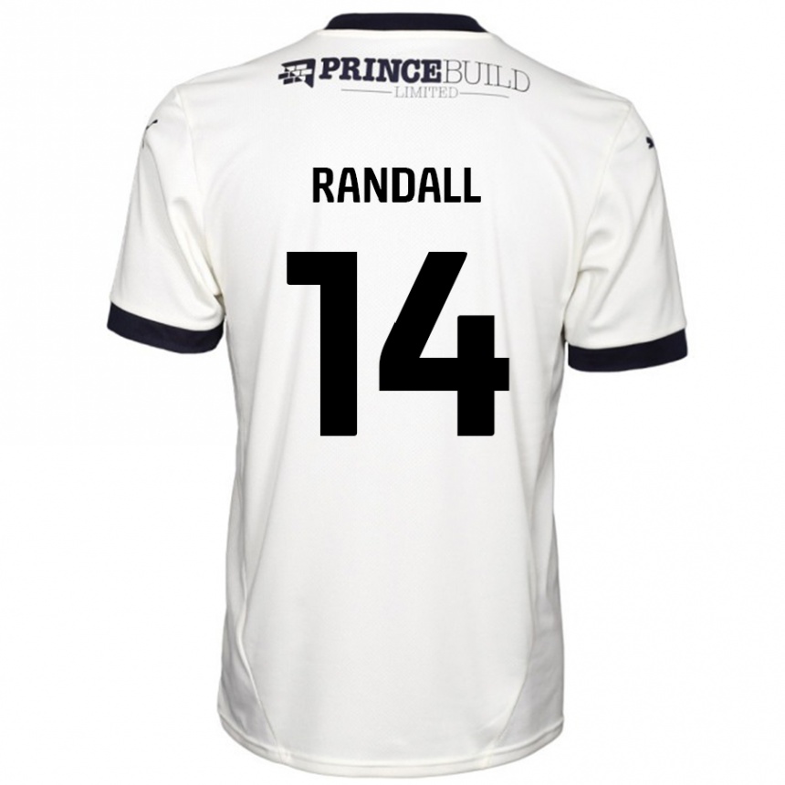 Niño Fútbol Camiseta Joel Randall #14 Blanquecino Negro 2ª Equipación 2024/25 Perú