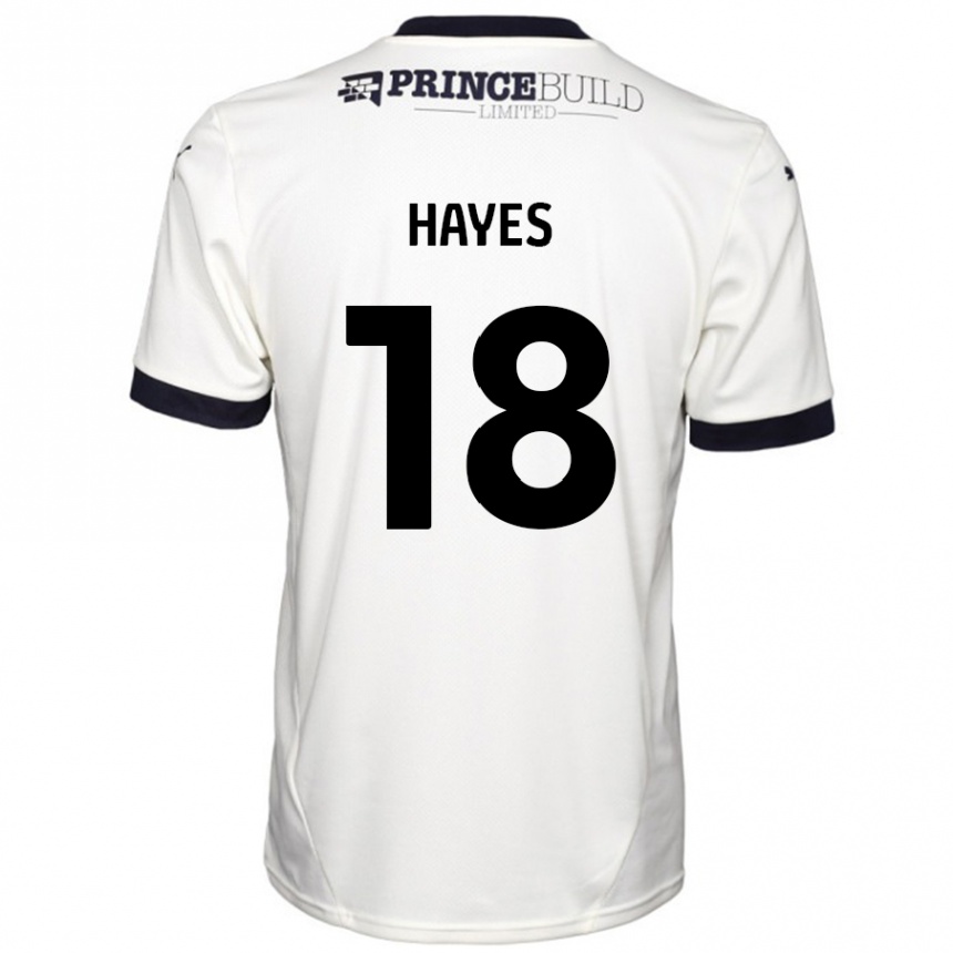 Niño Fútbol Camiseta Cian Hayes #18 Blanquecino Negro 2ª Equipación 2024/25 Perú