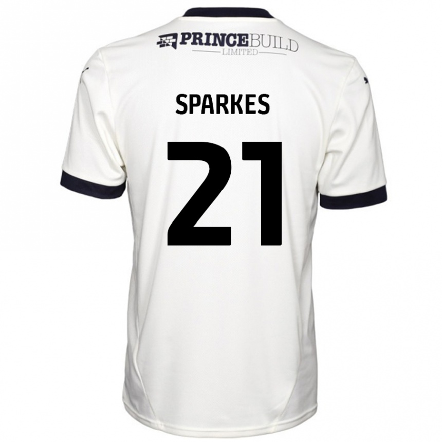 Niño Fútbol Camiseta Jack Sparkes #21 Blanquecino Negro 2ª Equipación 2024/25 Perú